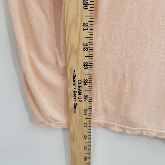 All Saints V-Neck Off-Shoulder Tee Lightweight Top Relaxed Fit Large Womens Pink - Picture 12 of 13